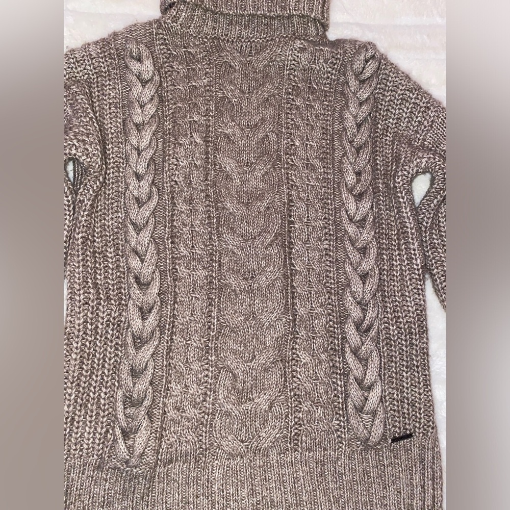 NWT Abercrombie & Fitch women’s cable knit chunky soft turtle neck sweater XS - Picture 7 of 10